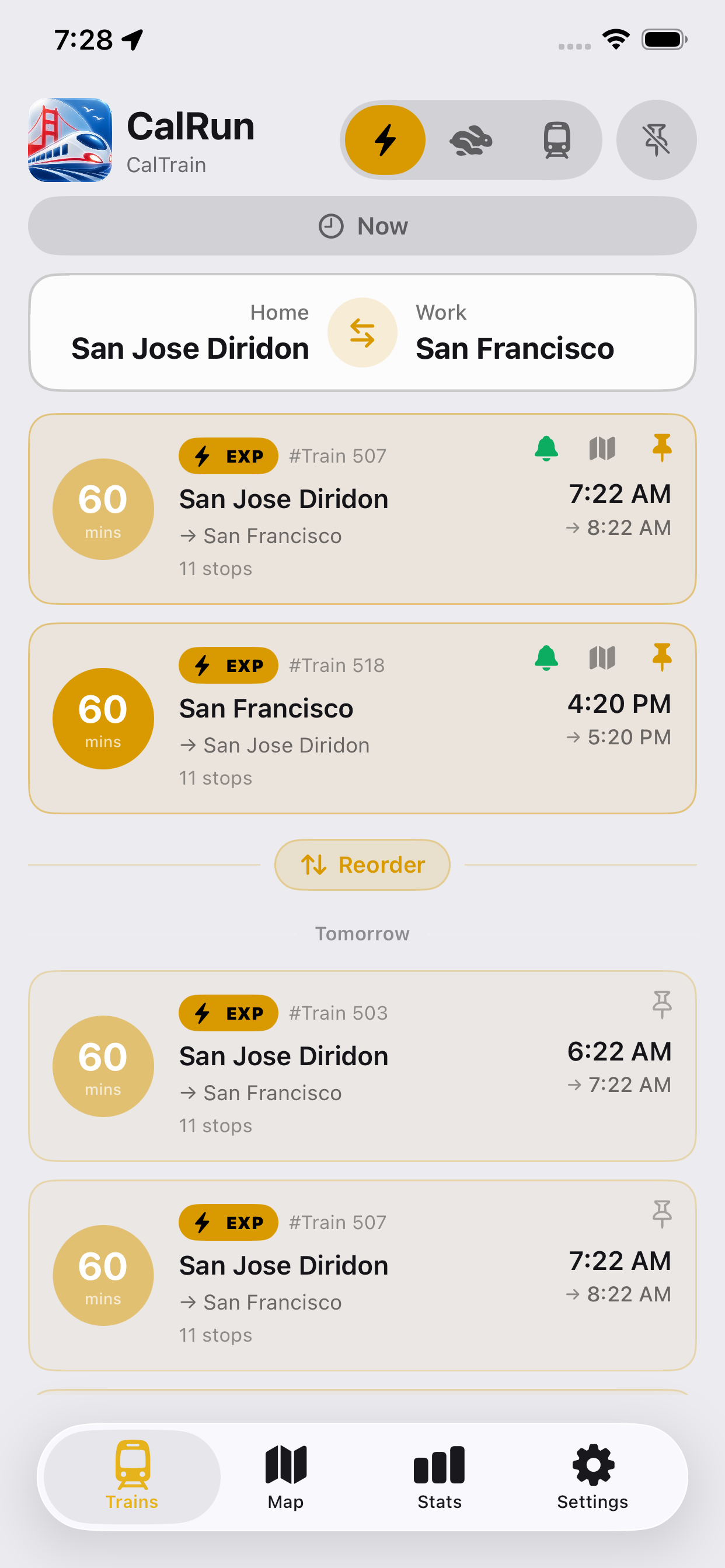 Train List - iPhone