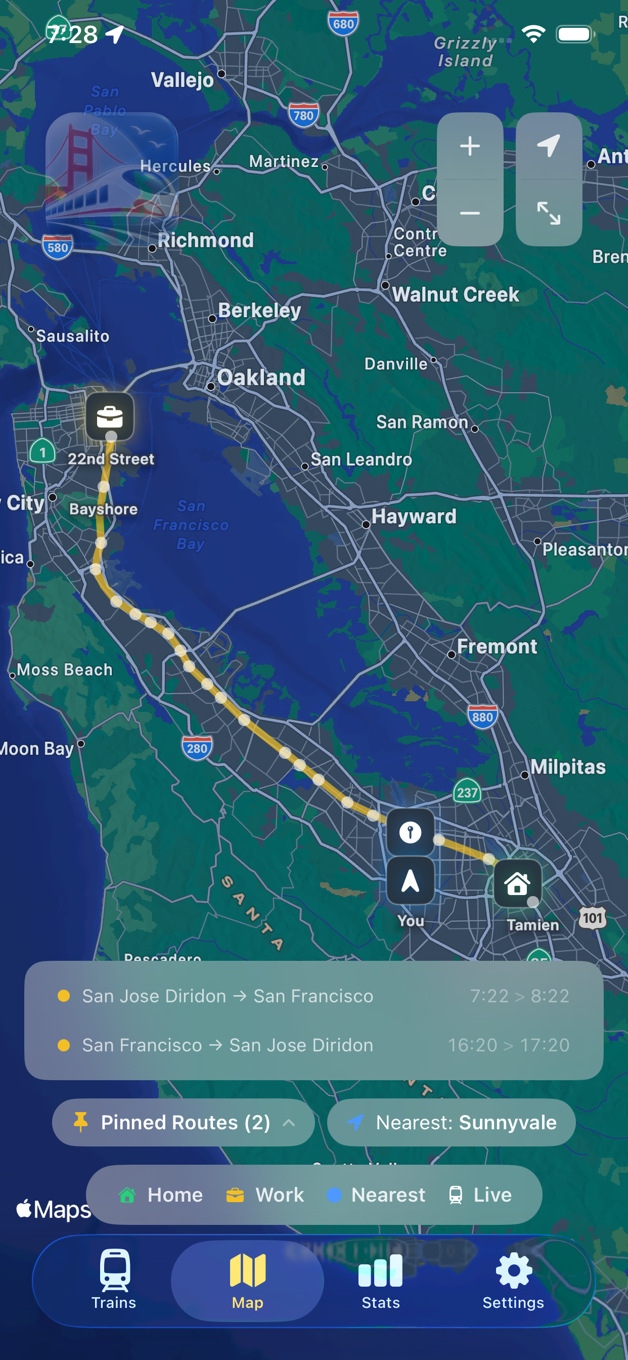 Map Overview - iPhone